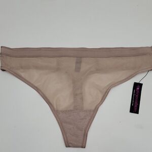 Curvy Couture Sheer Tan Panties